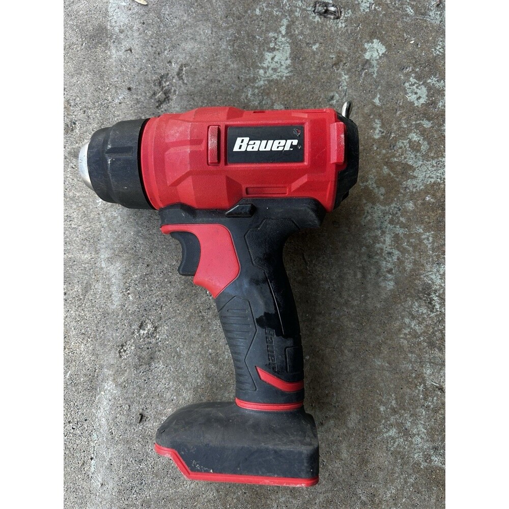 Bauer 20V Cordless Heat Gun 1925C-B 56791 Red and Black Tool Only with Nozzle